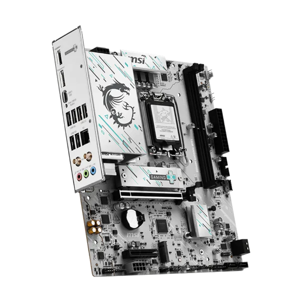 MSI Motherboard B860M GAMING WIFI DDR5 For Intel Ultra Processors White view 3